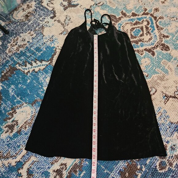 Black Velvet Slip Dress - Picture 6 of 8